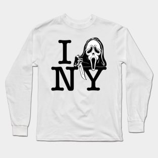 I Scream New York! (Black Letter White) Long Sleeve T-Shirt